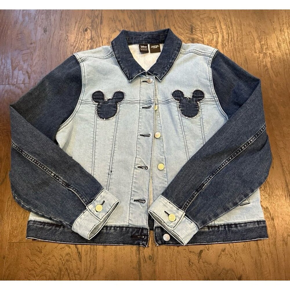Disney Parks x Her Universe WOMENS SIZE M Mickey‎ Mouse Denim Jean Jacket